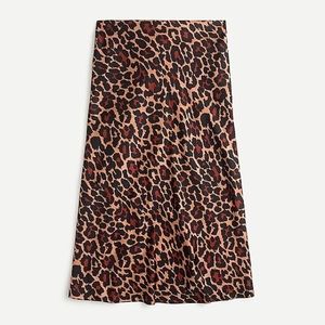 J. Crew Leopard Midi Skirt
